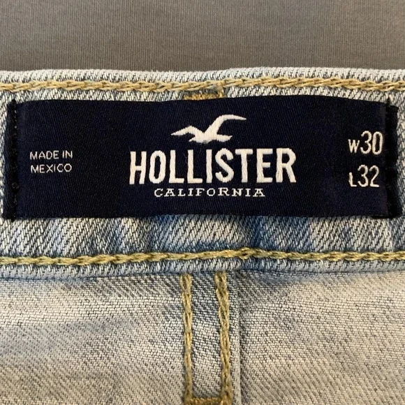 Hollister Jeans Mens 30x32 Light Wash Skinny Epic Flex Stretch Denim Blue - Picture 2 of 11